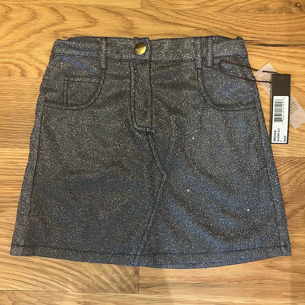 Imoga Glenn-S21, rain, sparkle skirt with adjustable waist, size 7, NWT